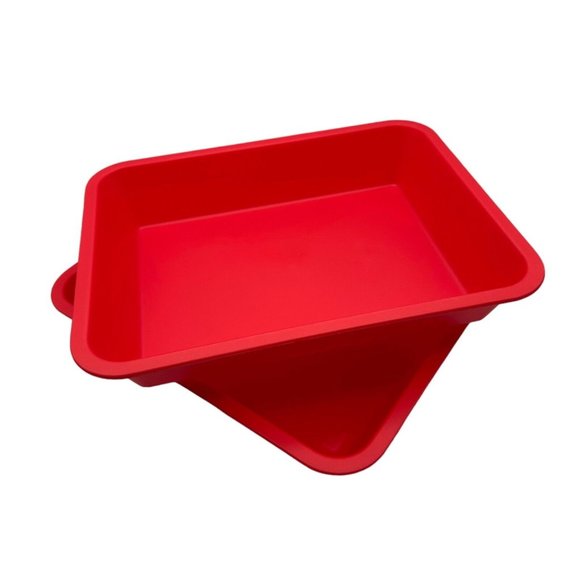 NEW In-N-Out Burger Lot of 2 Authentic Red Trays~ 11.5” X 9.0" x 1.75” FUN GIFT! - Picture 1 of 4